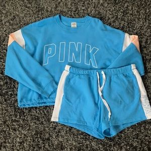 Victoria’s Secret Pink crop sweater and short set